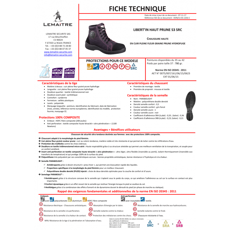 CHAUSSURES MONTANTES DE SÉCURITÉ...