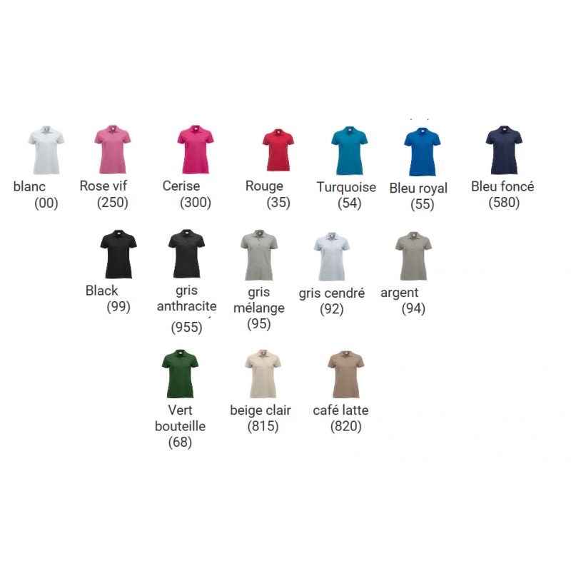 POLO MANCHES COURTES FEMME CLIQUE