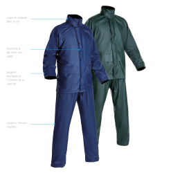 ENSEMBLE DE PLUIE ENDUIT