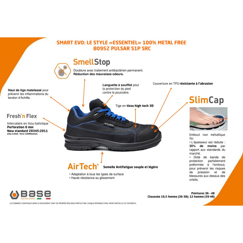 CHAUSSURES BASSES DE SÉCURITÉ BASE