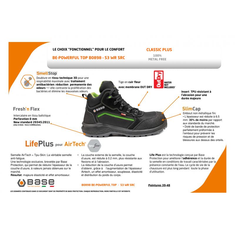 CHAUSSURES MONTANTES DE SÉCURITÉ BASE