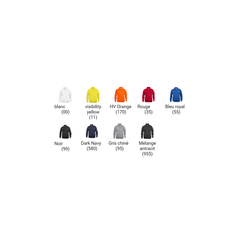 VESTE  ZIPPÉE  280gr CLIQUE