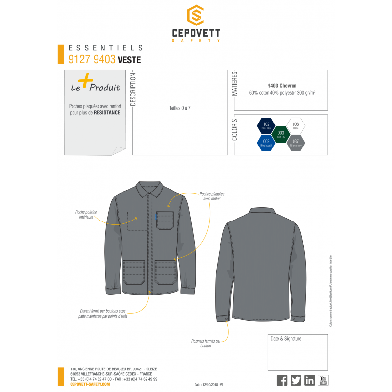 VESTE ESSENTIEL CEPOVETT