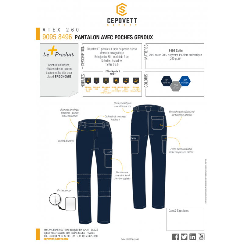 PANTALON ATEX 260 CEPOVETT