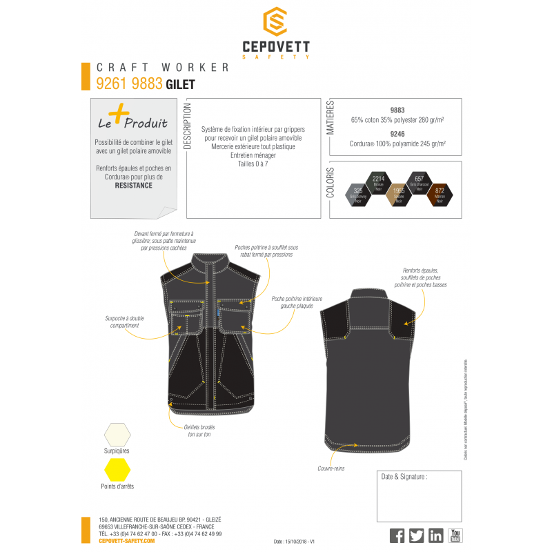 GILET MULTIPOCHES CEPOVETT