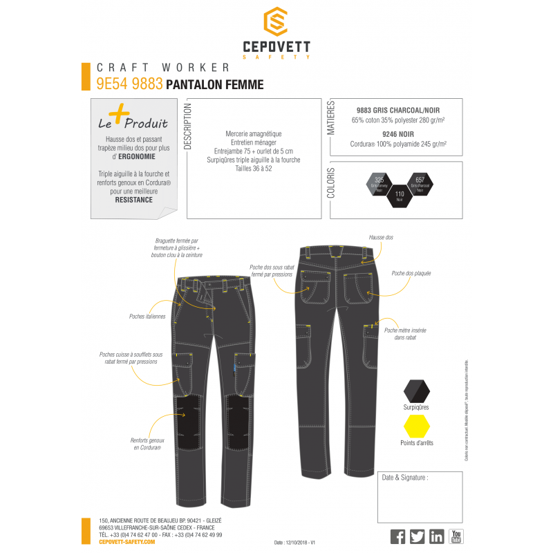 PANTALON FEMME CEPOVETT