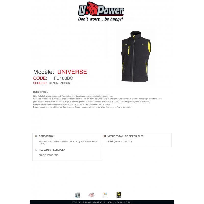 GILET UNIVERSE UPOWER