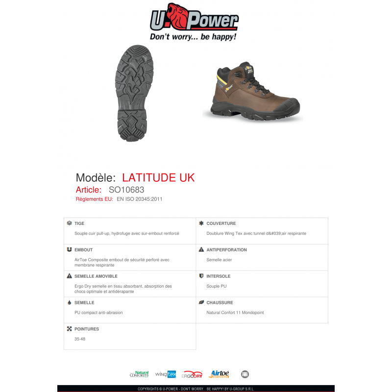 CHAUSSURES HAUTES LATITUDE UPOWER