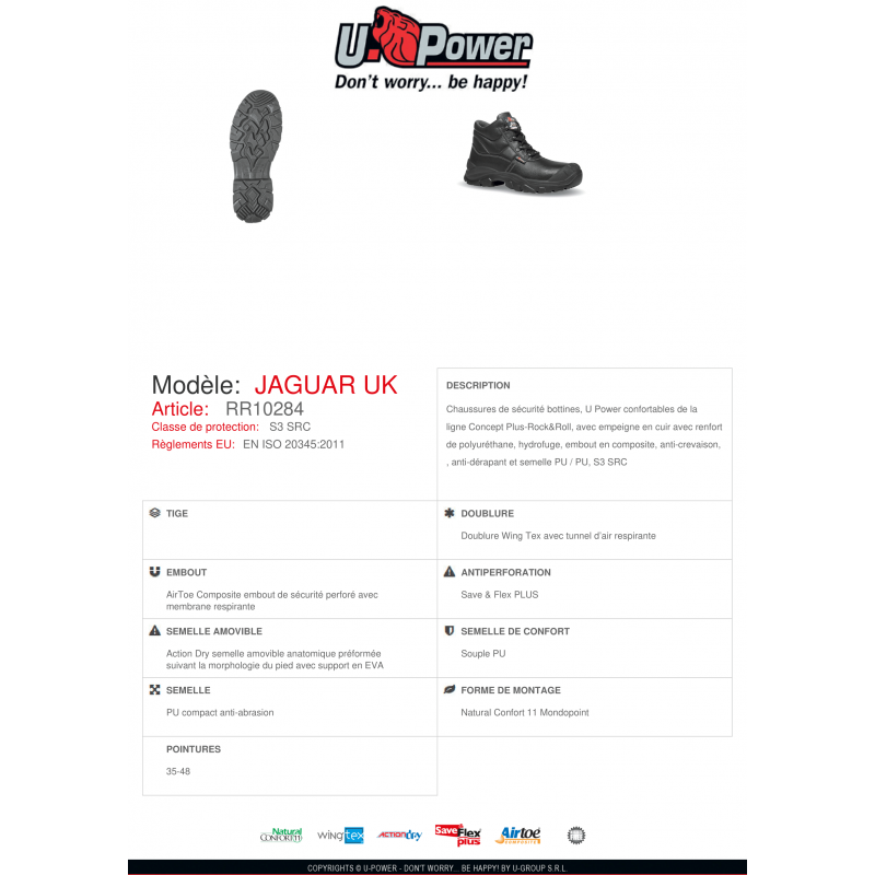 CHAUSSURES HAUTES JAGUAR UPOWER